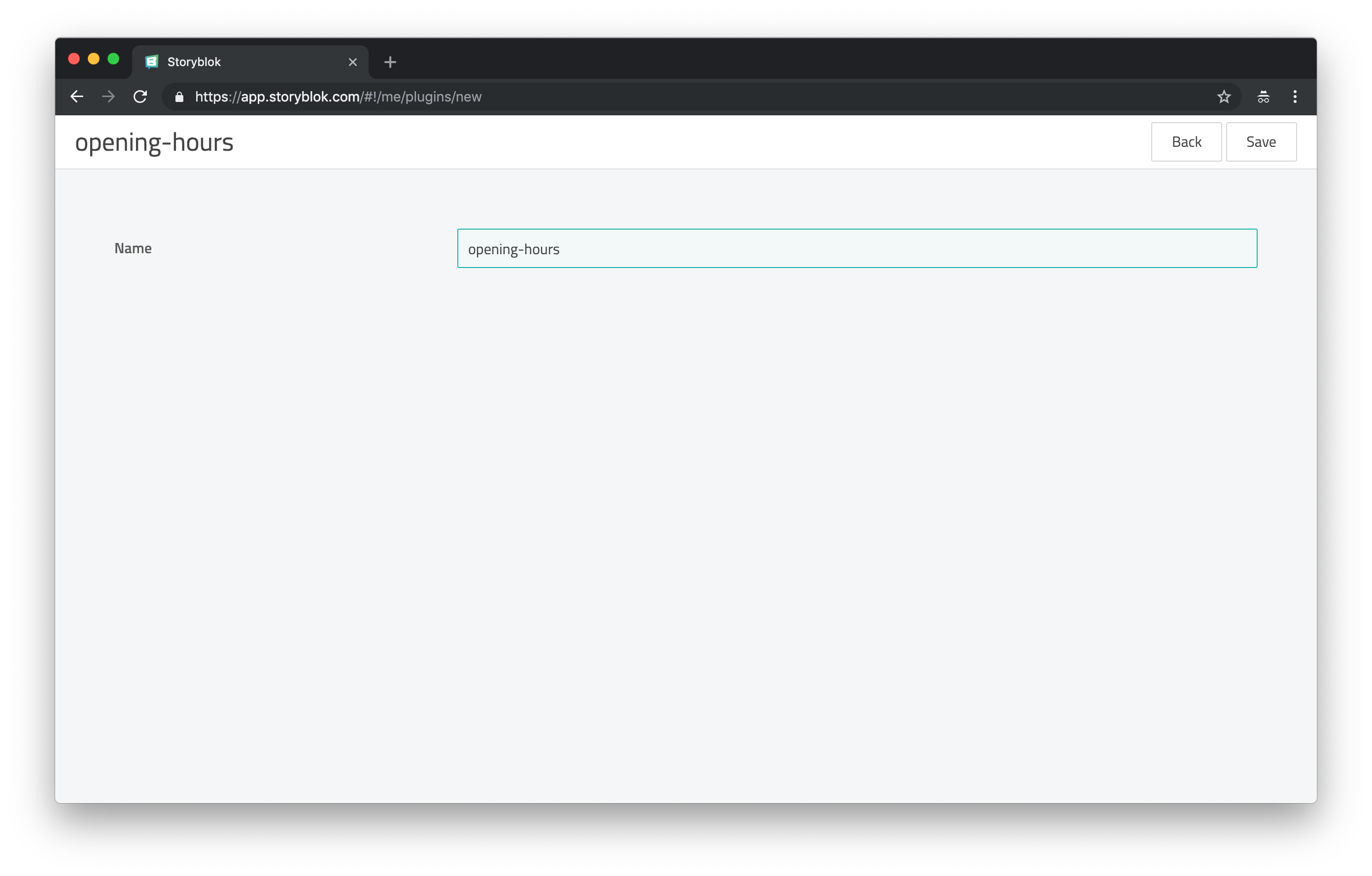 Creating a new opening hours plugin in Storyblok